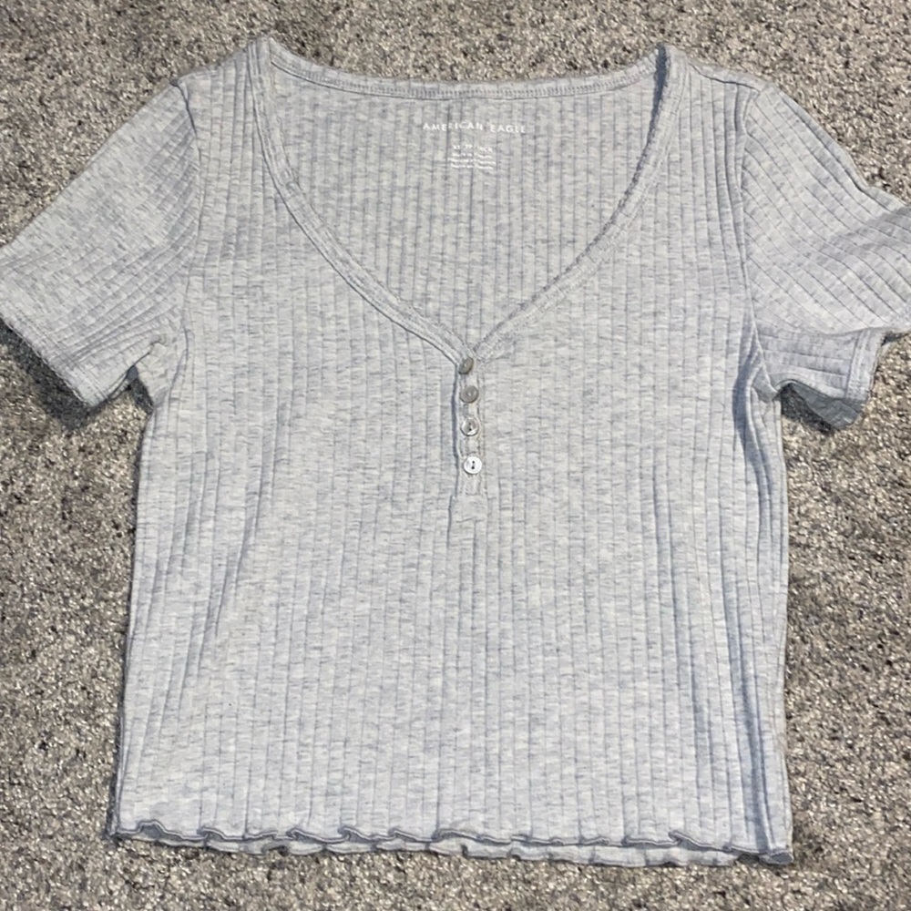 Deep V button top from American Eagle
